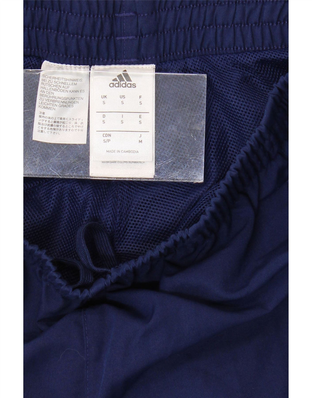 Calça de treino masculina ADIDAS joggers pequeno poliéster azul marinho