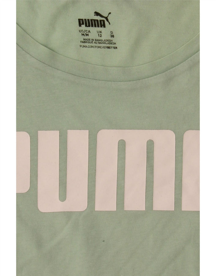 Puma Camiseta Feminina Graphic Top UK 12 Verde Médio