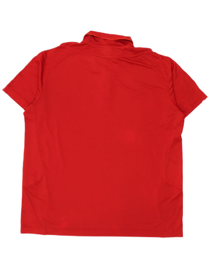 Adidas Mens Climacool Polo Shirt IT 50/52 2XL Vermelho Colorblock Poliéster