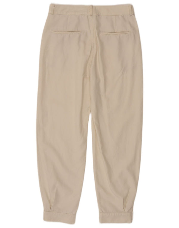 Calça jogger feminina Massimo Dutti Chino UE 38 pequena W28 L27 branca