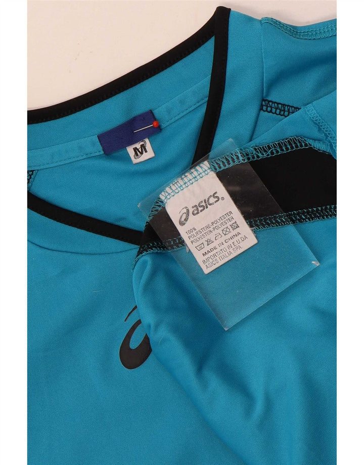 Camiseta Asics Masculina Graphic Top Médio Azul Colourblock Poliéster