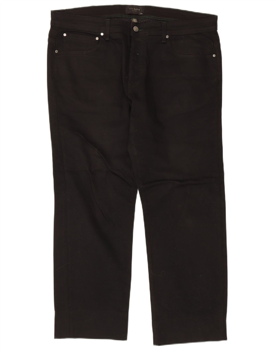 Calça jeans reta masculina Ted Baker W36 L26 algodão preto