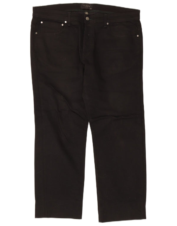 Calça jeans reta masculina Ted Baker W36 L26 algodão preto