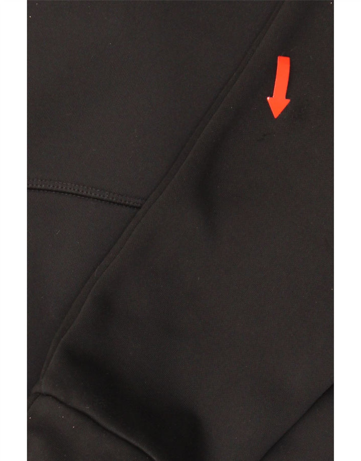 Adidas masculino zip moletom com capuz pequeno poliéster preto