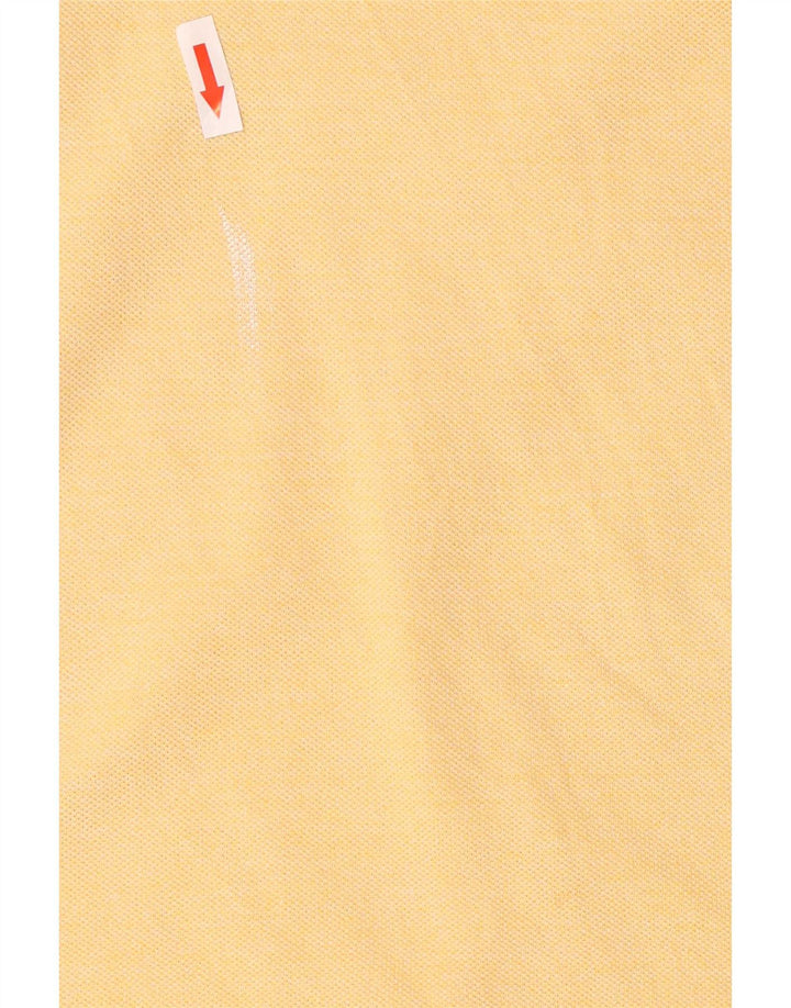 Camisa polo masculina Lacoste tamanho 5 grande algodão amarelo