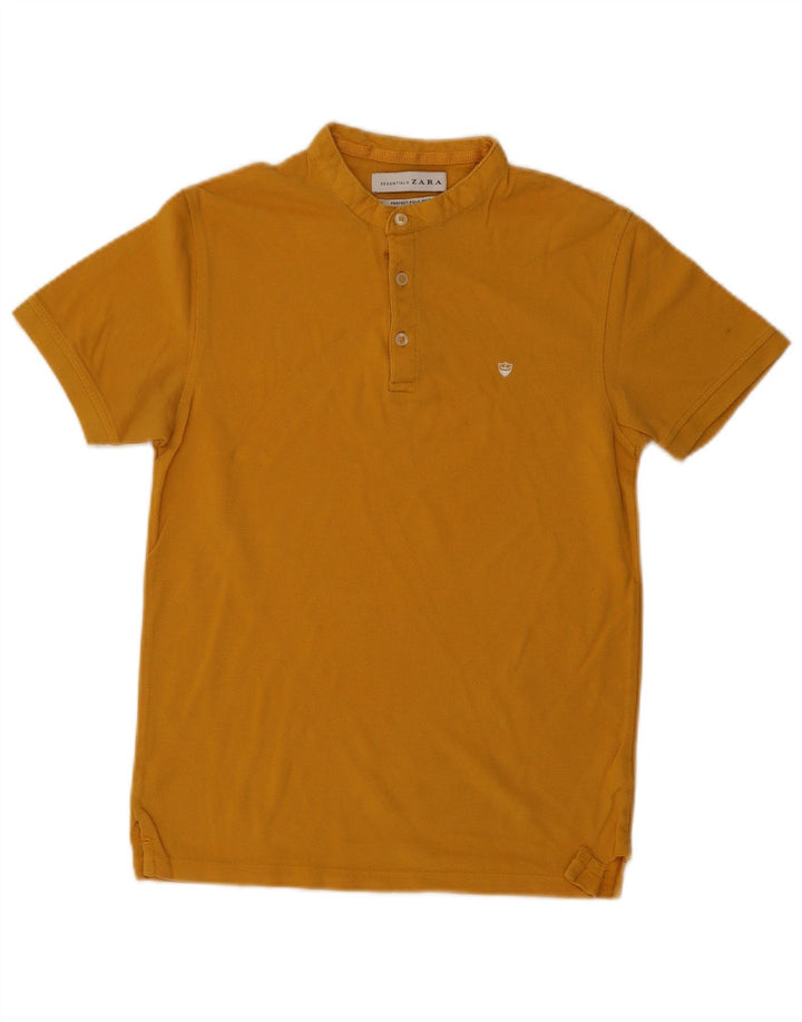 Camisa polo masculina ZARA pequena amarela