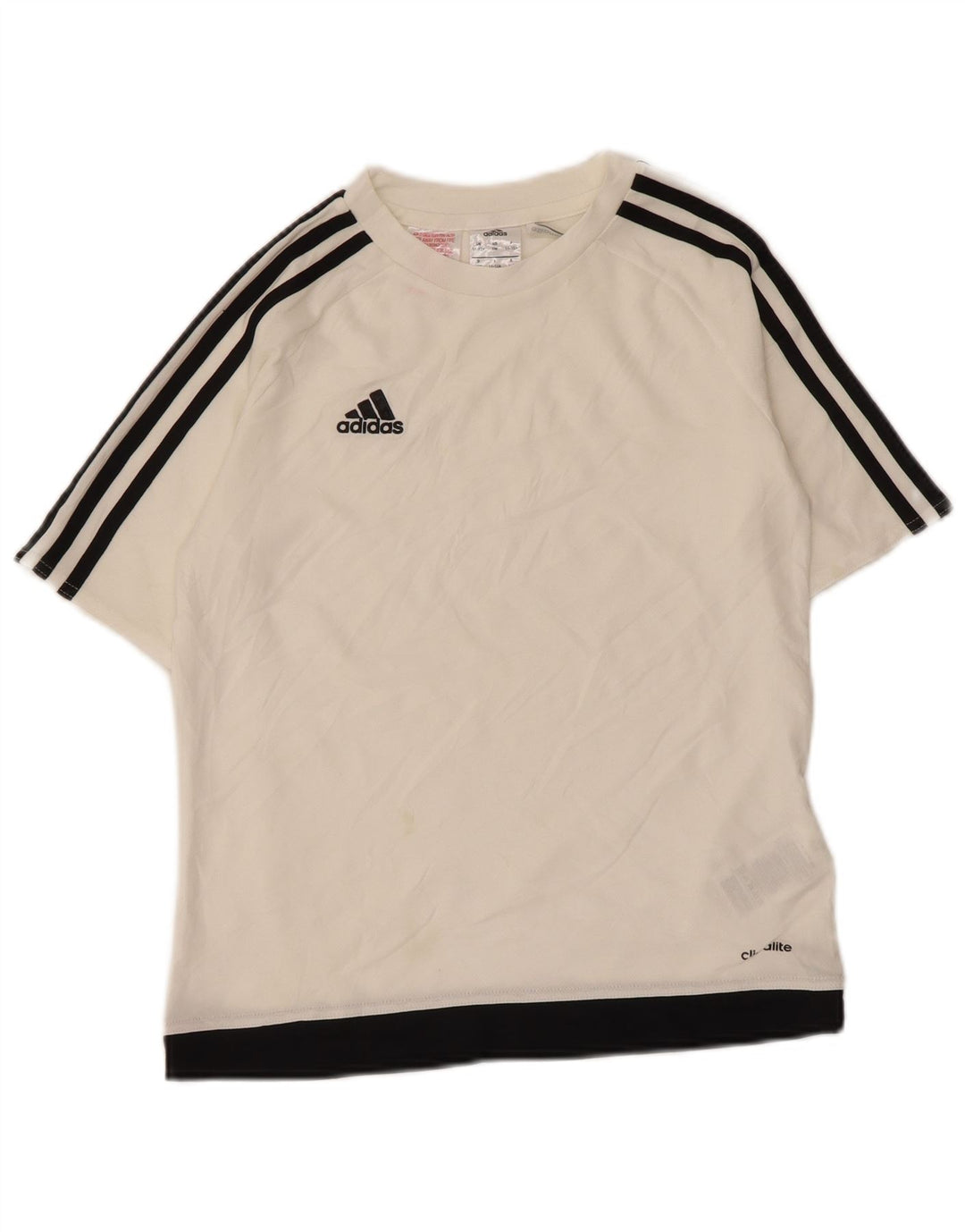 Camiseta Adidas Boys Climalite Top 11-12 Anos Branco Colorblock Poliéster