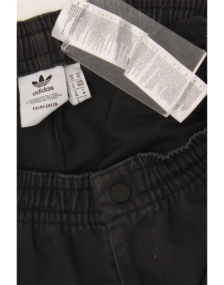 Adidas Mens Tapered Calça Casual Médio W32 L26 Poliéster Preto