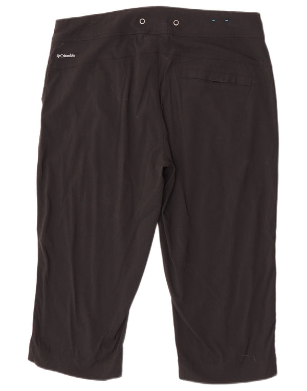 Bermuda feminina Columbia Omni-Shield EUA 10 grande W32 nylon preto