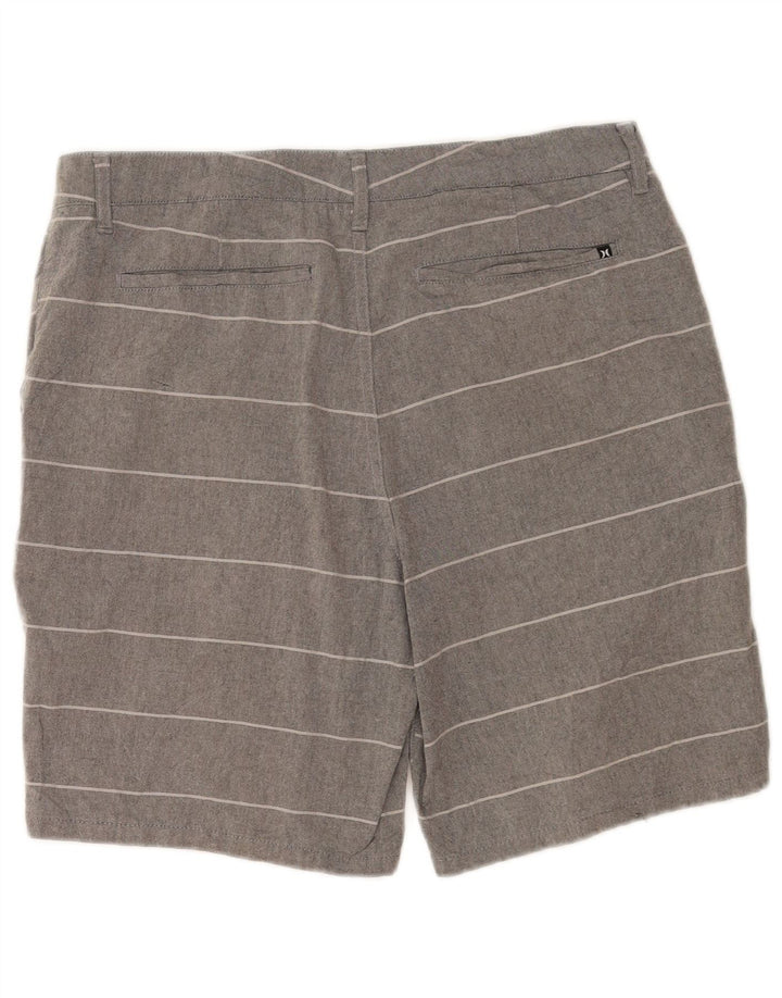 Shorts Chino masculino Hurley W32 algodão listrado cinza médio