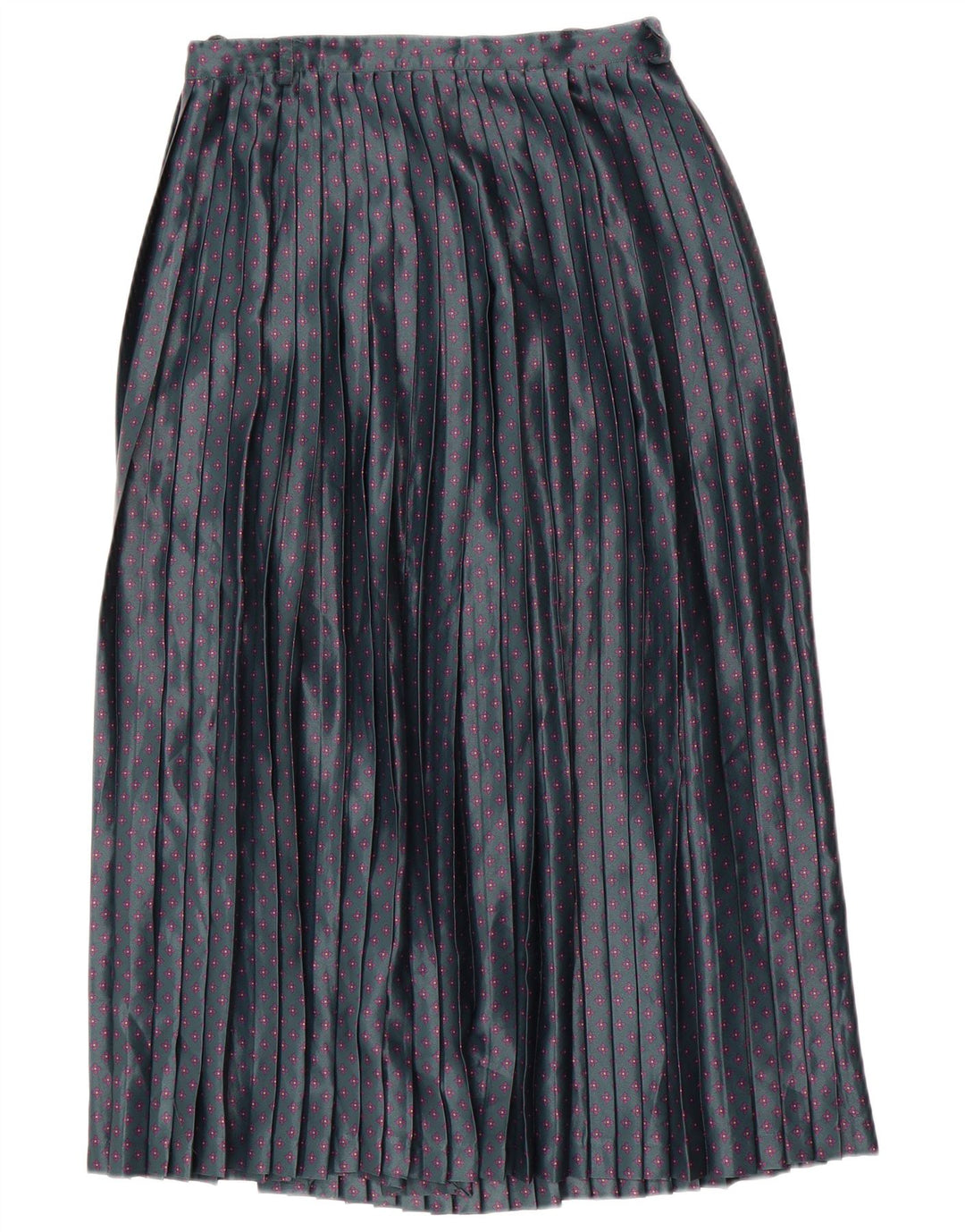 Saia plissada feminina Haupt W28 verde médio floral