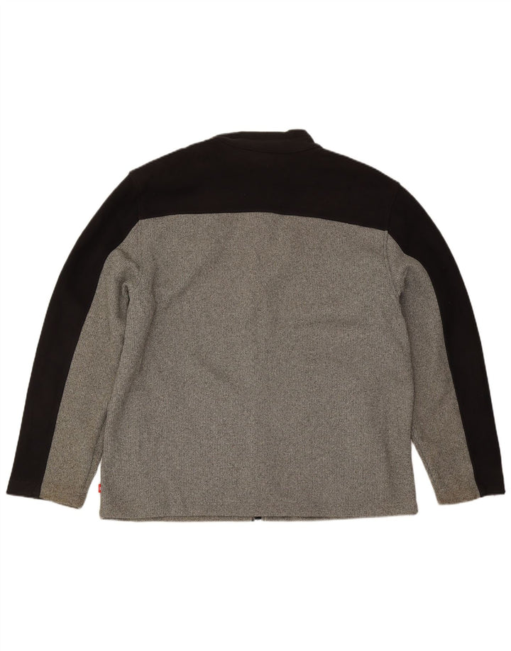Jaqueta superior de agasalho masculino IZOD XL cinza Colourblock poliéster