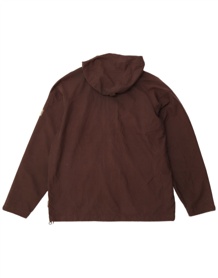 Jaqueta de chuva masculina com capuz JACK WOLFSKIN Reino Unido 44/46 XL poliéster marrom