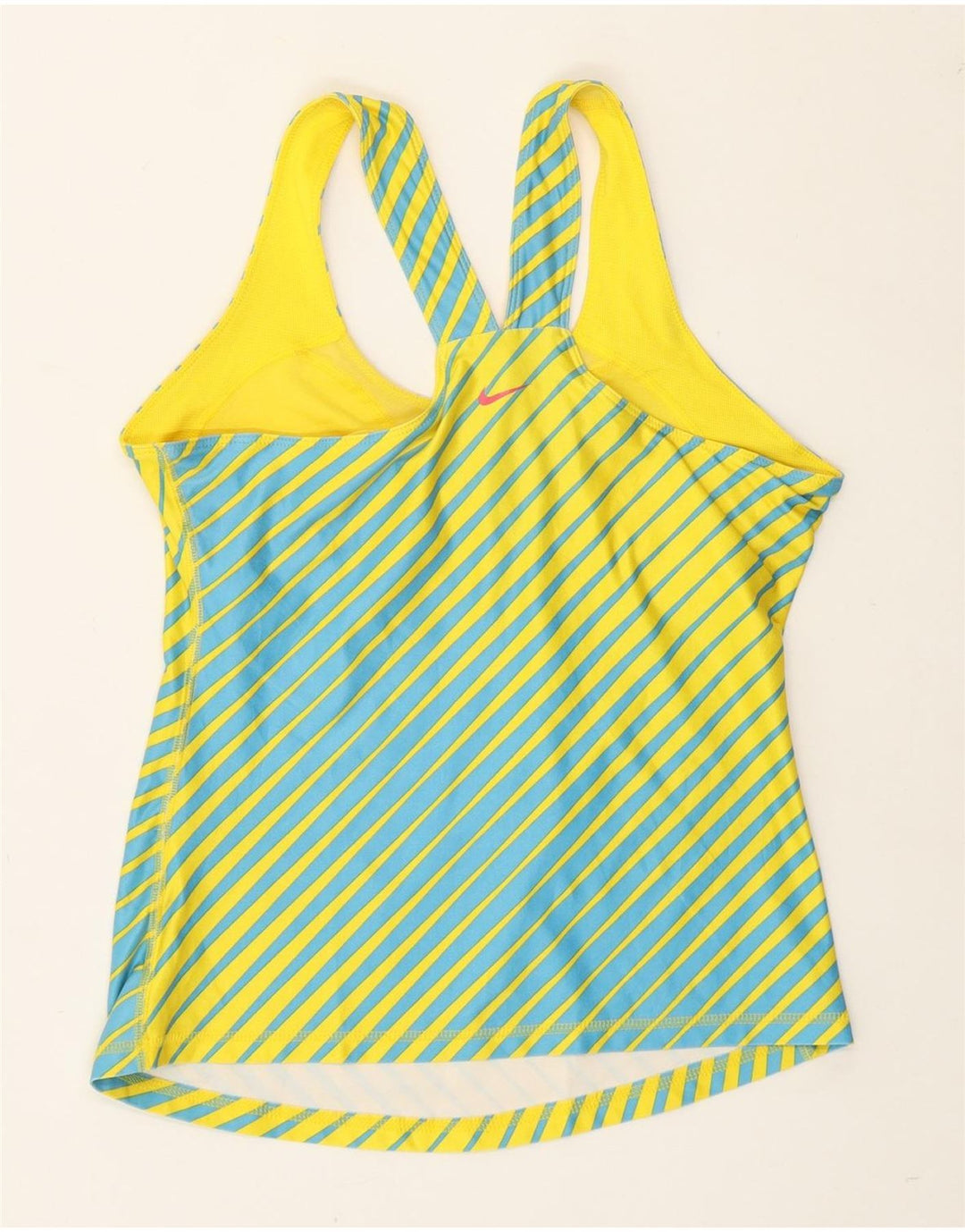 Colete feminino Nike US 8/10 poliéster listrado amarelo médio
