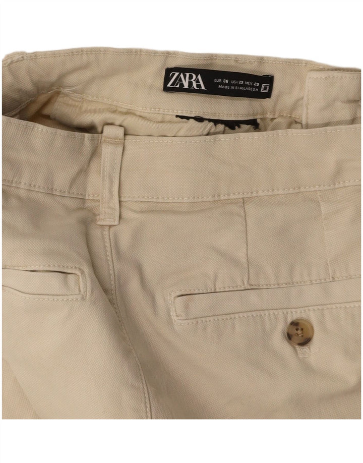 ZARA Mens Chino Shorts EU 36 XS W29 Bege