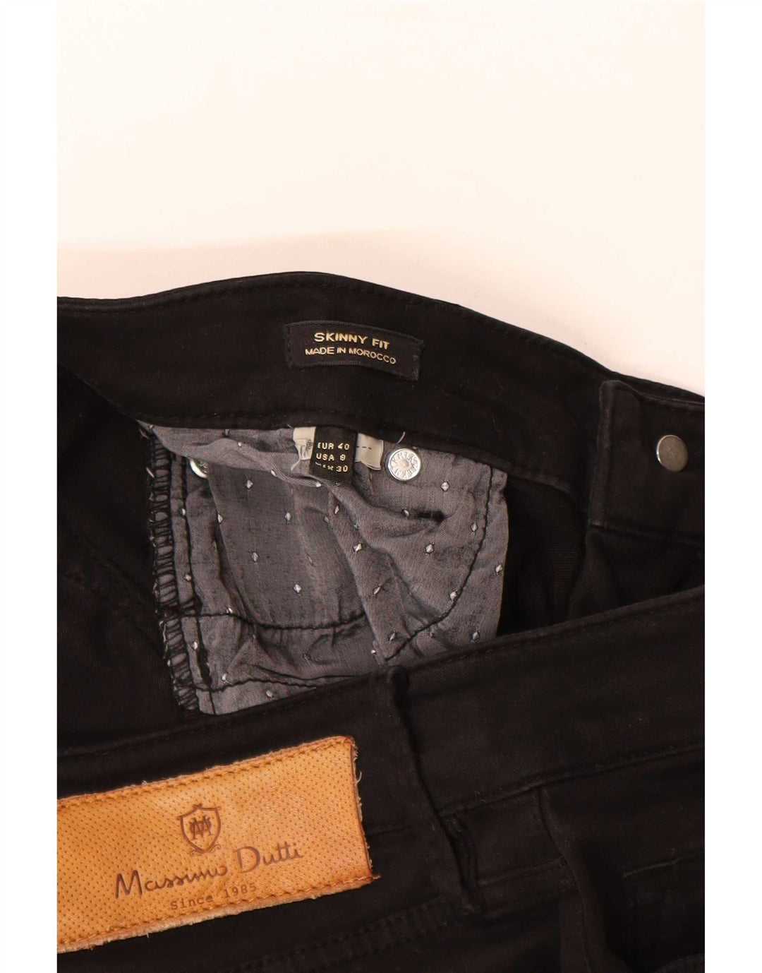 Jeans skinny feminino Massimo Dutti EU 40 médio W30 L26 preto