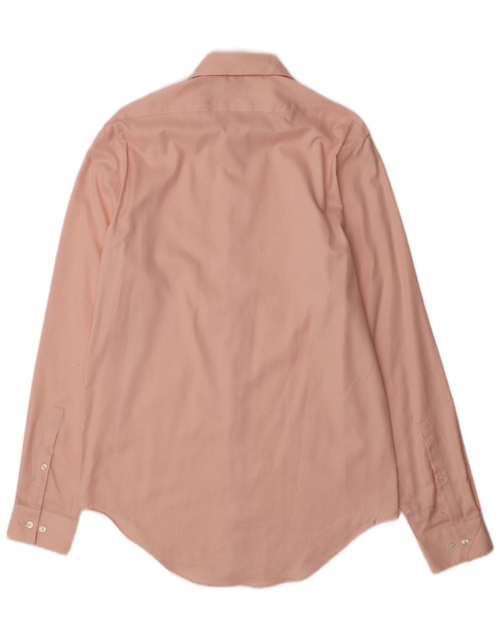 Camisa masculina CALVIN KLEIN Slim Fit tamanho 15 algodão rosa médio