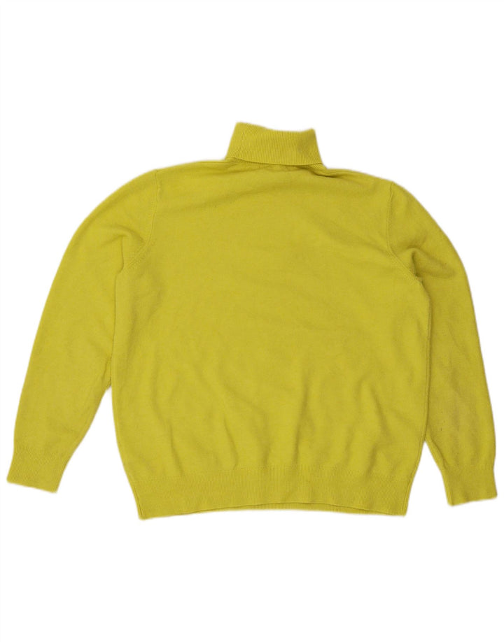Suéter feminino Marks & Spencer com gola redonda Reino Unido 14 médio amarelo