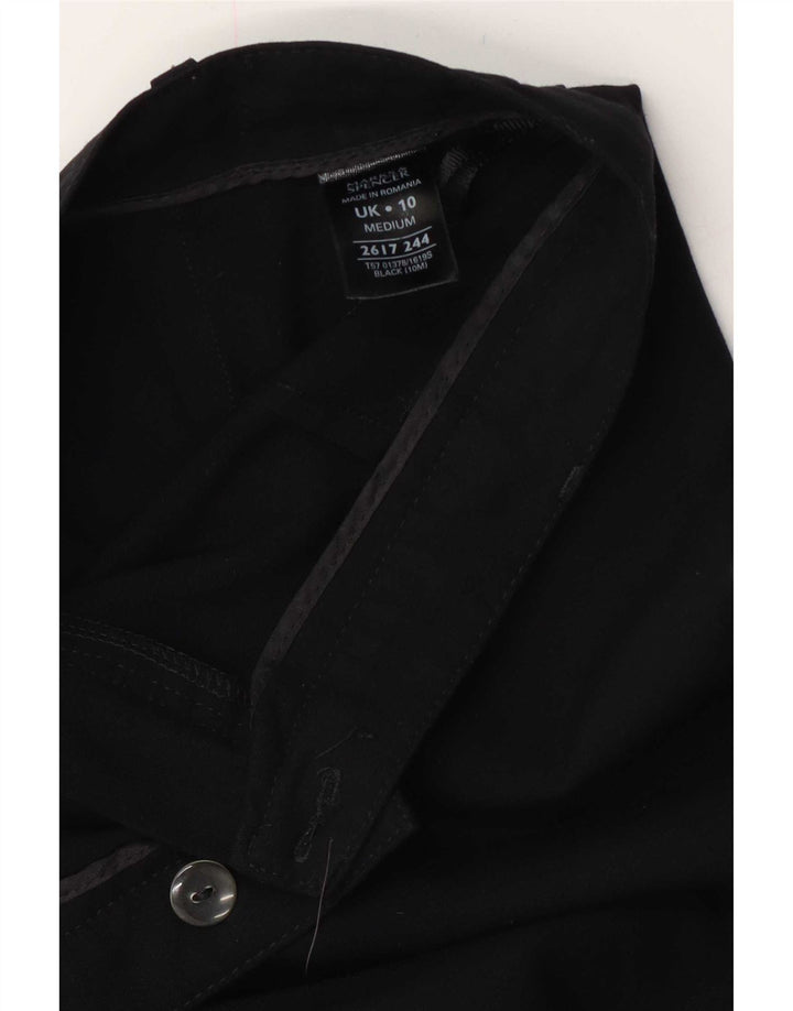 Calça feminina Marks & Spencer Bootcut Suit Reino Unido 10 pequena W27 L29 preta
