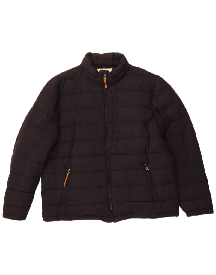 Jaqueta acolchoada masculina FAT FACE UK 44 2XL algodão preto