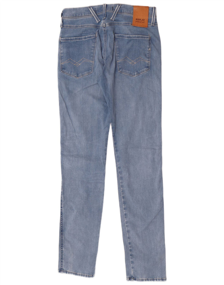 Replay Jeans Slim Feminino W29 L32 Azul Algodão