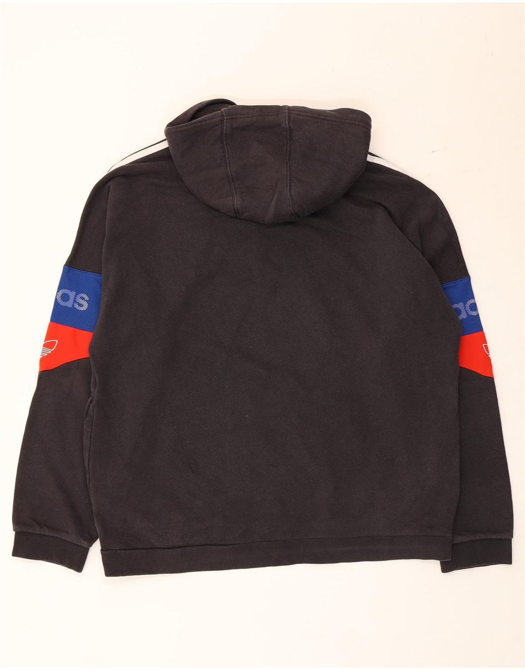 Adidas masculino gráfico moletom com capuz médio algodão preto