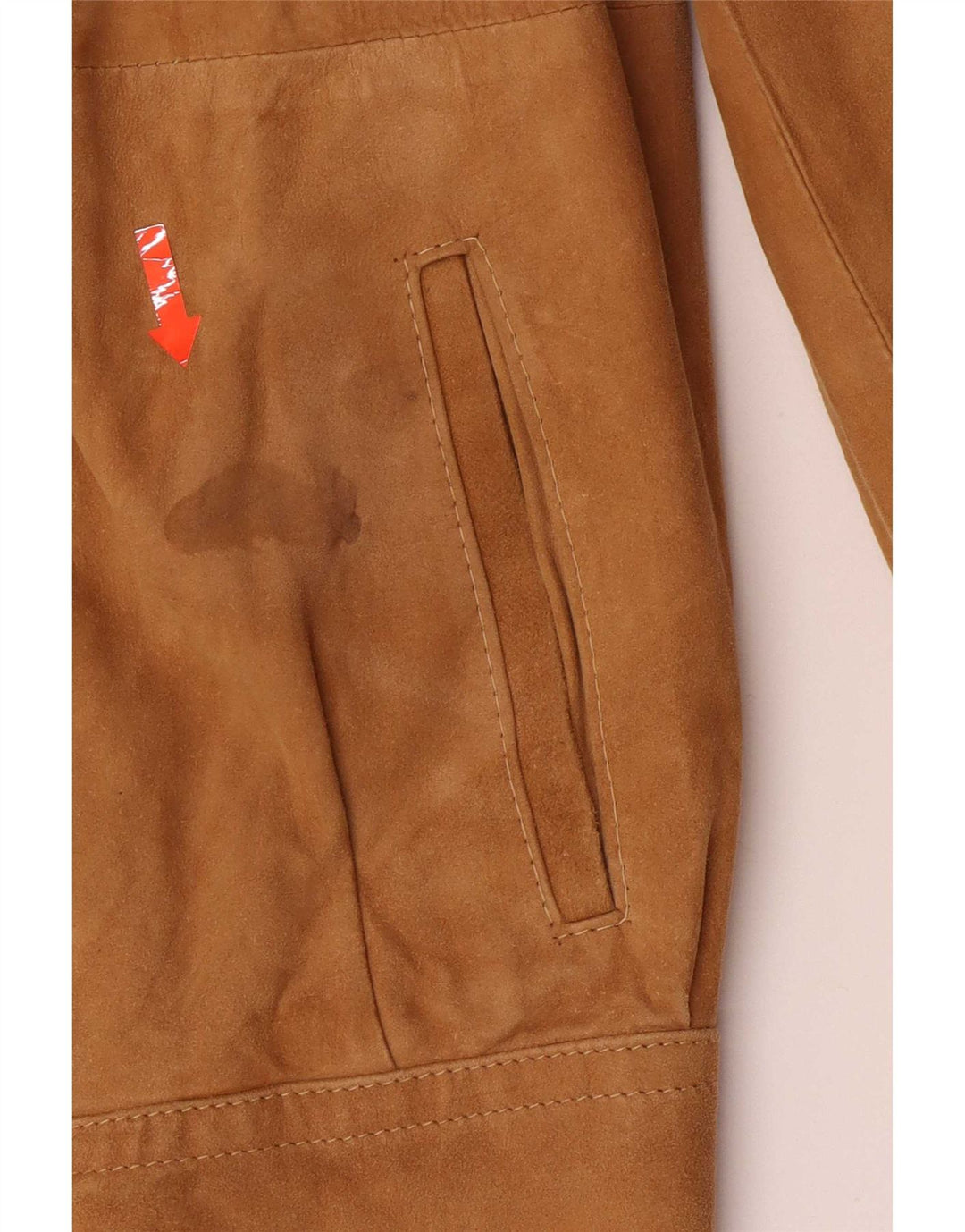 Jaqueta masculina vintage de camurça IT 46 pequena bege