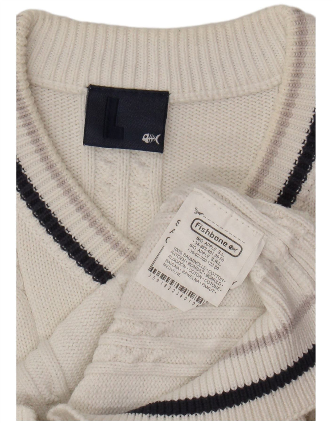 FISHBONE Colete masculino regata grande algodão branco