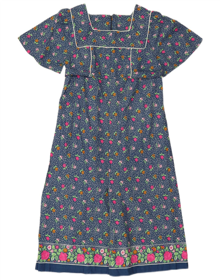 Vestido Maxi Feminino Nuova Moda IT 44 Azul Médio Floral
