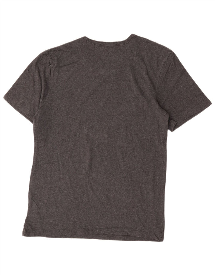 Camiseta masculina Hugo Boss Top algodão cinza médio