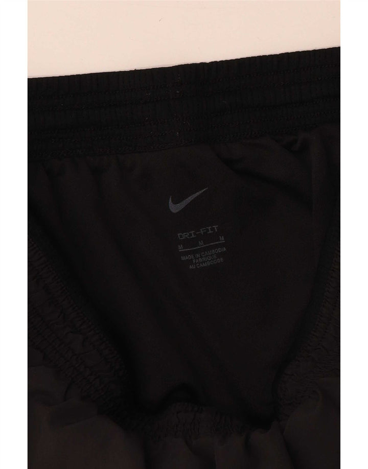 Shorts esportivos femininos Nike Dri Fit UK 12 poliéster preto médio