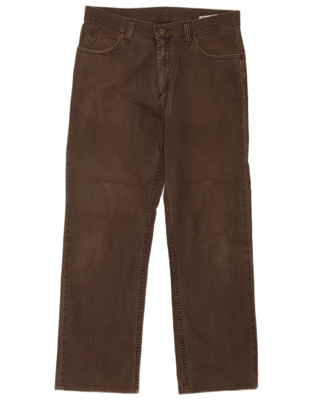 Lee Mens Straight Jeans W32 L29 Algodão Marrom