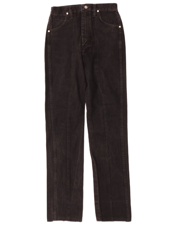 Wrangler Jeans feminino de cintura alta cônico US 9 médio W26 L34 algodão preto