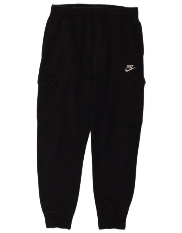 Calça de treino cargo feminina Nike Joggers UK 10 pequeno algodão preto