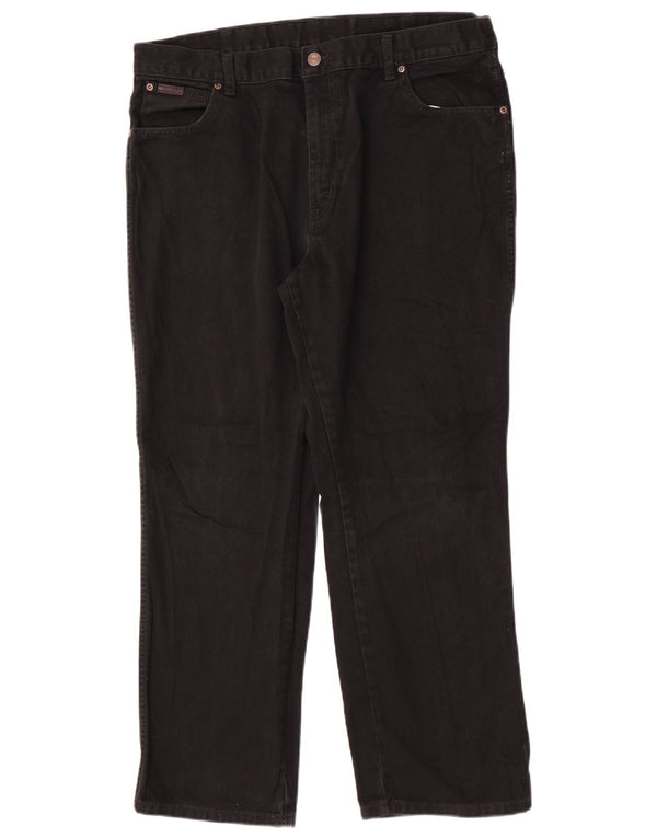 Wrangler Masculino Texas Straight Jeans W40 L30 Algodão Preto
