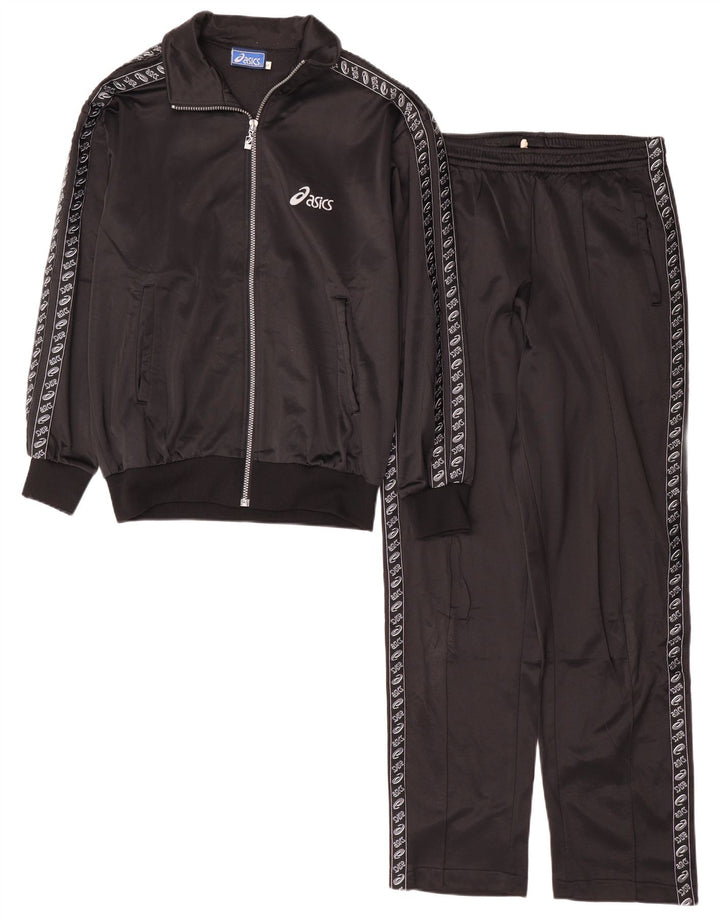 Asics Mens Graphic Full Tracksuit Pequeno Poliéster Preto