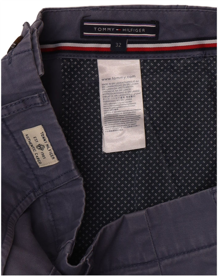 Shorts cargo masculino Tommy Hilfiger W32 algodão azul médio