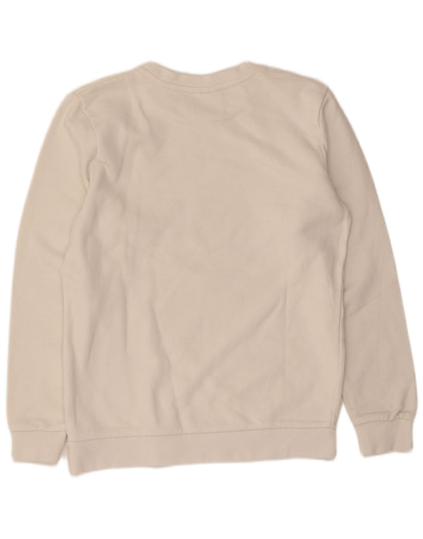 Suéter gráfico feminino Gaelle UK 14 algodão branco médio