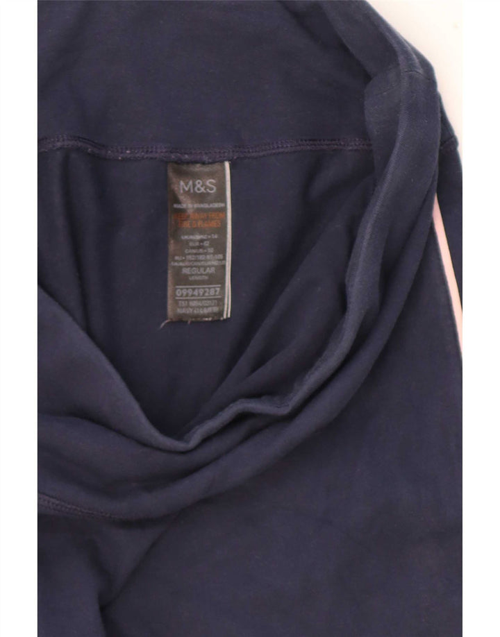 Leggings femininas Marks & Spencer Reino Unido 14 algodão azul marinho médio