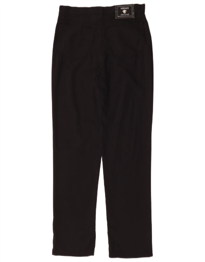 Calça feminina reta casual Versace W32 L31 poliamida preta
