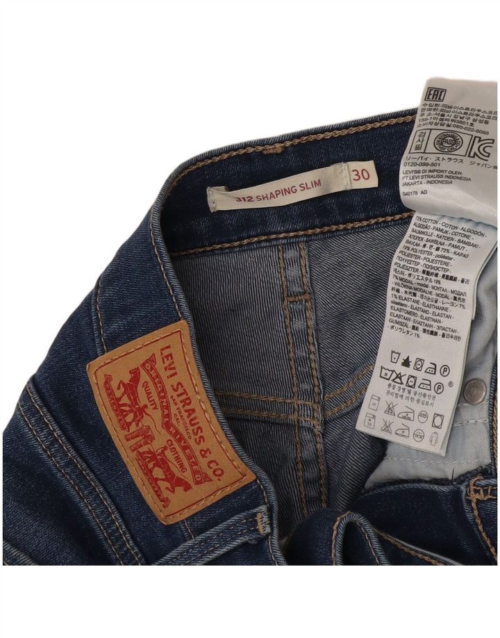 Shorts jeans feminino Levi's 312 W30 azul médio algodão