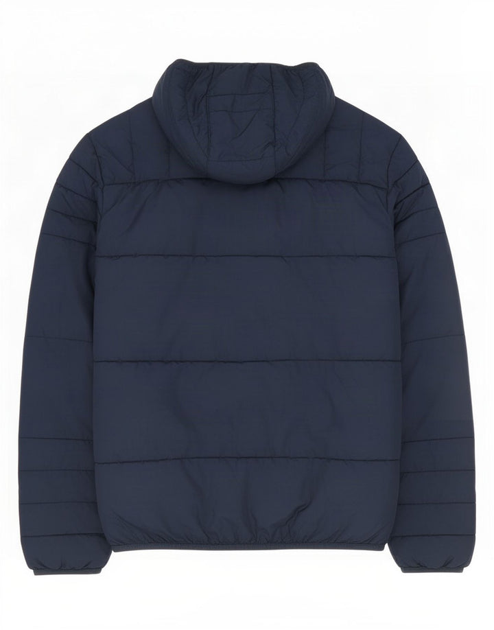 Jaqueta masculina acolchoada com capuz Jack & Jones Reino Unido 36 poliéster azul marinho pequeno