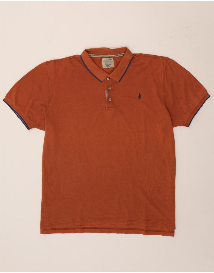 Camisa polo masculina Marlboro Classics 3XL listrada marrom