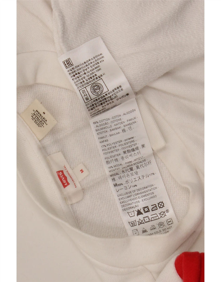 Moletom feminino Levi's Crop Jumper UK 14 Medium White Colourblock