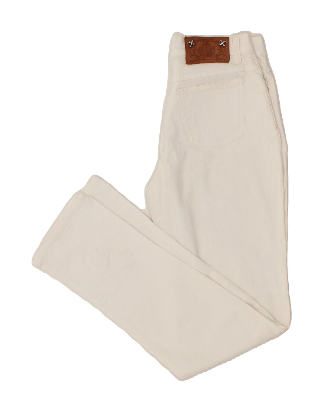 GATTINONI Womens Slim Casual Trousers W29 L31 White Cotton Vintage Gattinoni and Second-Hand Gattinoni from Messina Hembry 