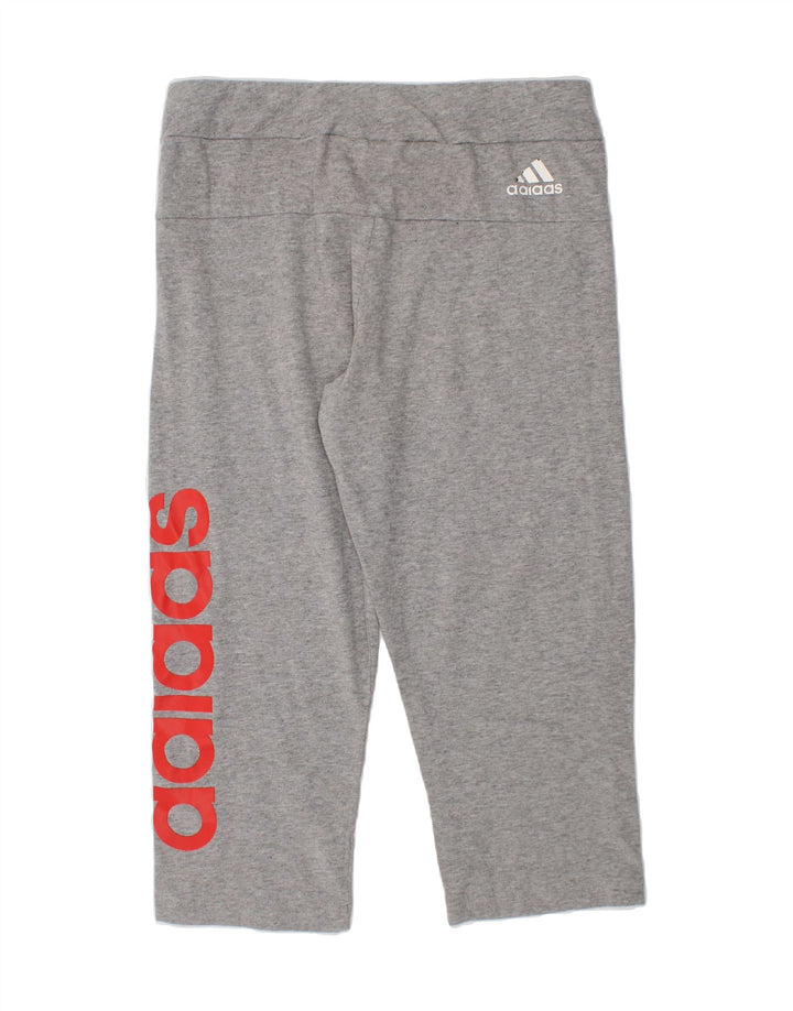 ADIDAS Girls Graphic Leggings 14-15 Years Grey Cotton Vintage Adidas and Second-Hand Adidas from Messina Hembry 