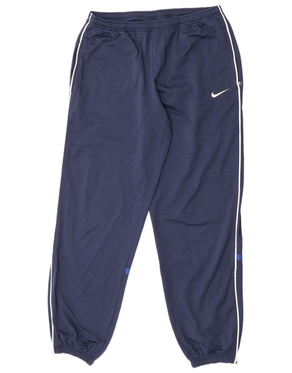 Calça de treino masculina Nike Joggers UK 41/43 grande azul marinho poliéster