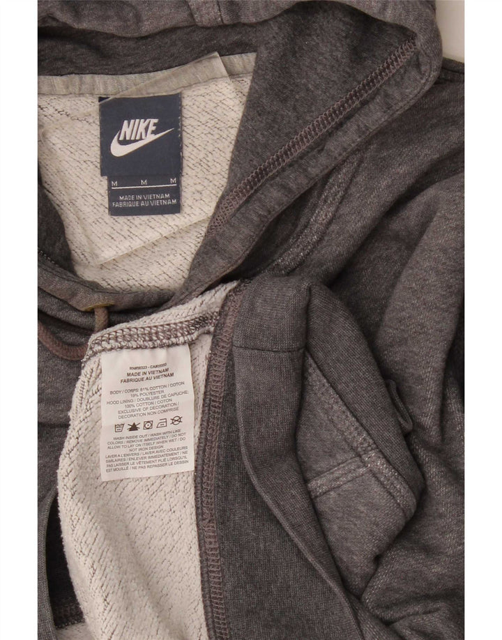 Nike Mens Hoodie Jumper Médio Algodão Cinza