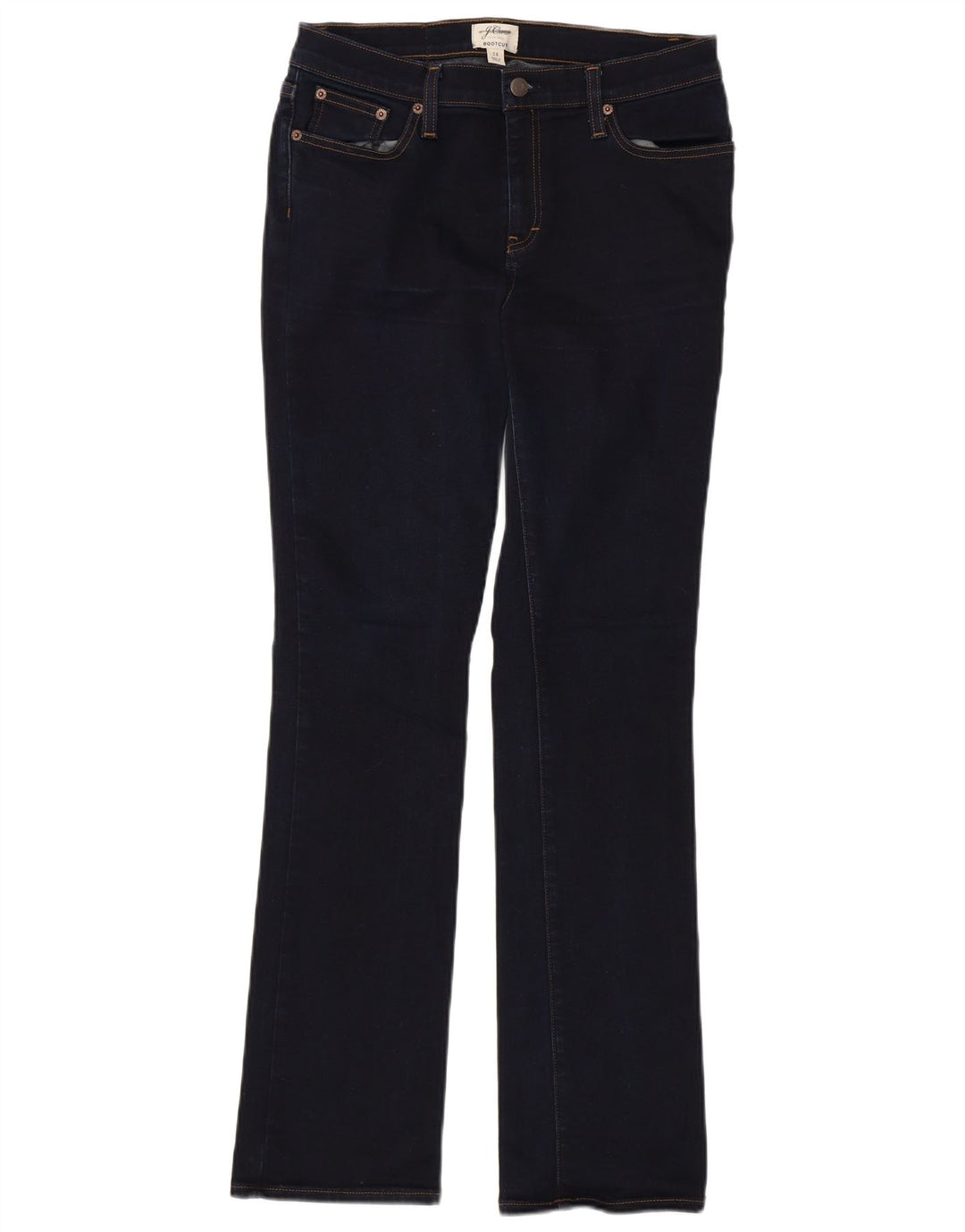 J. Crew Jeans Bootcut Feminino W28 L32 Azul Marinho Algodão