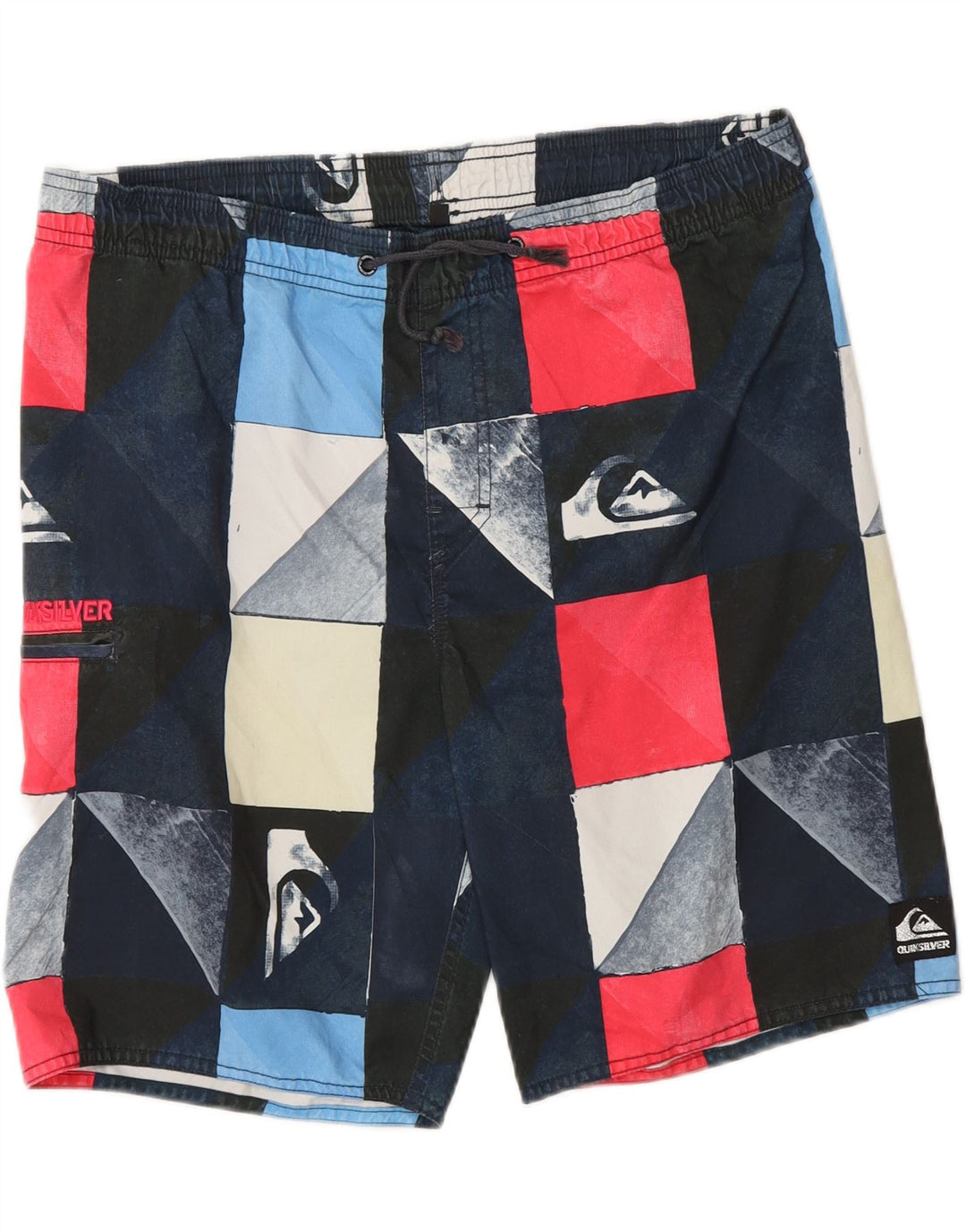 Shorts de natação masculino gráfico QUIKSILVER médio multicolorido geométrico